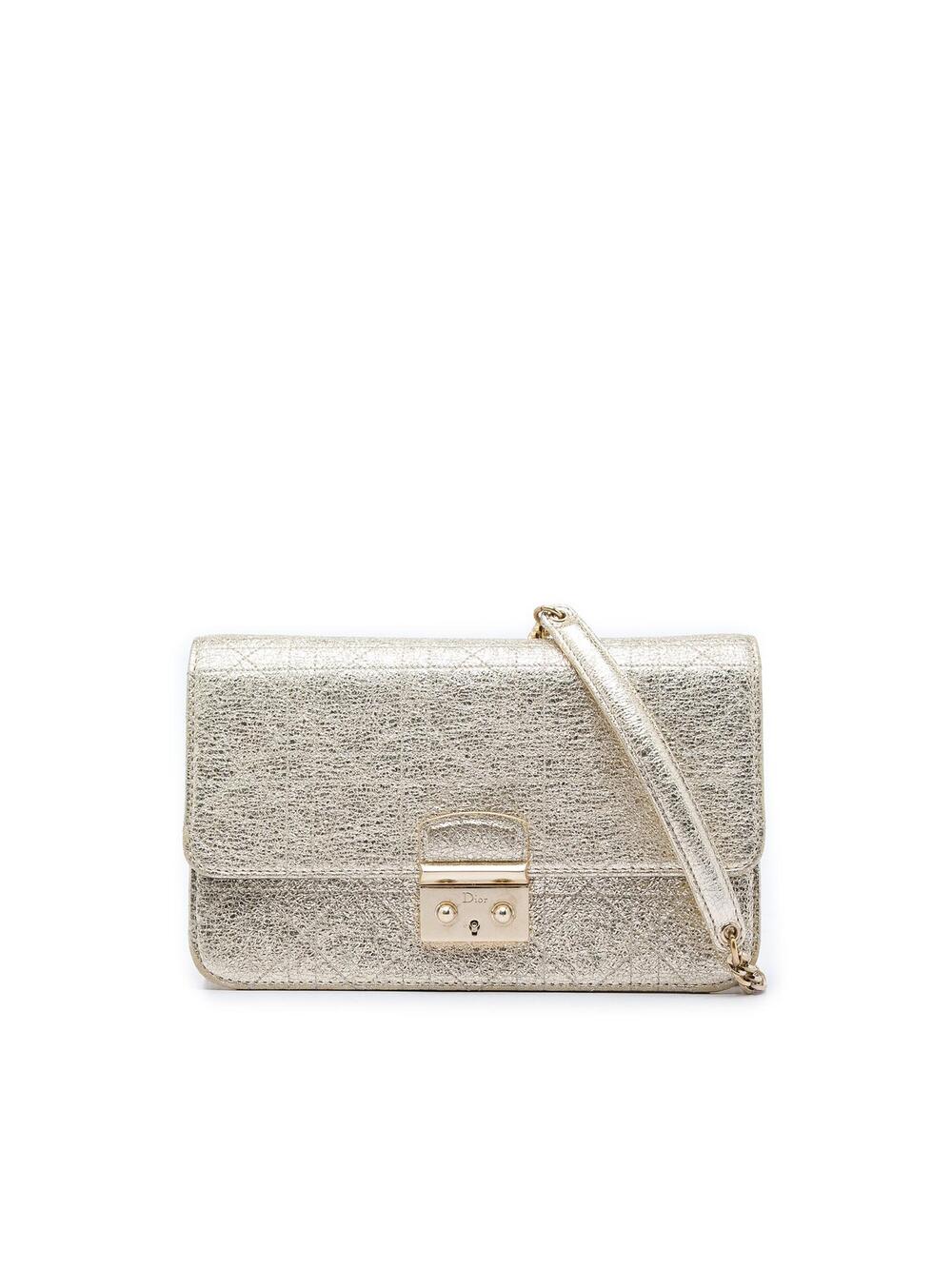 Dior Metallic Crinkled Calfskin Cannage #341378D69B